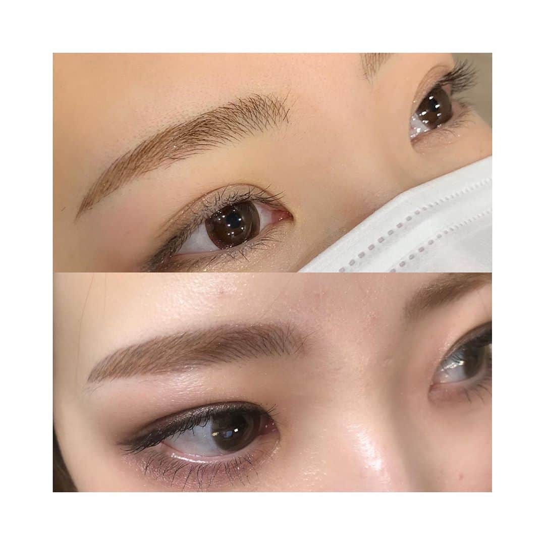 のインスタグラム：「﻿ アートメイク二回目！﻿ ﻿ 一回目はClairさん♫﻿ 今回はメディカルブローさん。﻿ ﻿ 他院は分からないけど、メディカルブローさんは以前のデザインをなぞることしか出来ないと言われたので、そのままお任せしました✨﻿ ﻿ ﻿ なぞるからか、眉自体も太くなった感じ🥺﻿ ﻿ ﻿ clearさんは、ラインとパウダーの4D﻿ メディカルブローさんはラインのみ。﻿ ﻿ よりすっぴんに馴染ませたい方はラインのみ﻿ 化粧してるっぽく見えるのは4D﻿ ﻿ ﻿ ﻿ clearさんは一回ずつ購入出来て﻿ メディカルブローさんは2回コースでの購入のみ。﻿ ﻿ ﻿ ﻿ ﻿ #アートメイク　#眉アート　#眉毛タトュー﻿ #乙女心　#婚活女子　#可愛い女の子　#可愛い子が好き﻿ #ショートヘア　#ショートボブ　#ボブ﻿ #ハイトーンショート　#ハイトーン　#ブリーチカラー﻿ #小顔ヘア #整形ヘア　#ママコーデ　#ママスタイル﻿ #ママモデル　#表参道　#渋谷　#男の子ママ　#令和ベビー　#ゴルフ女子　#銀座　#女性経営者　#撮影モデル　#美容レポート　#美容レポ　#美容整形」