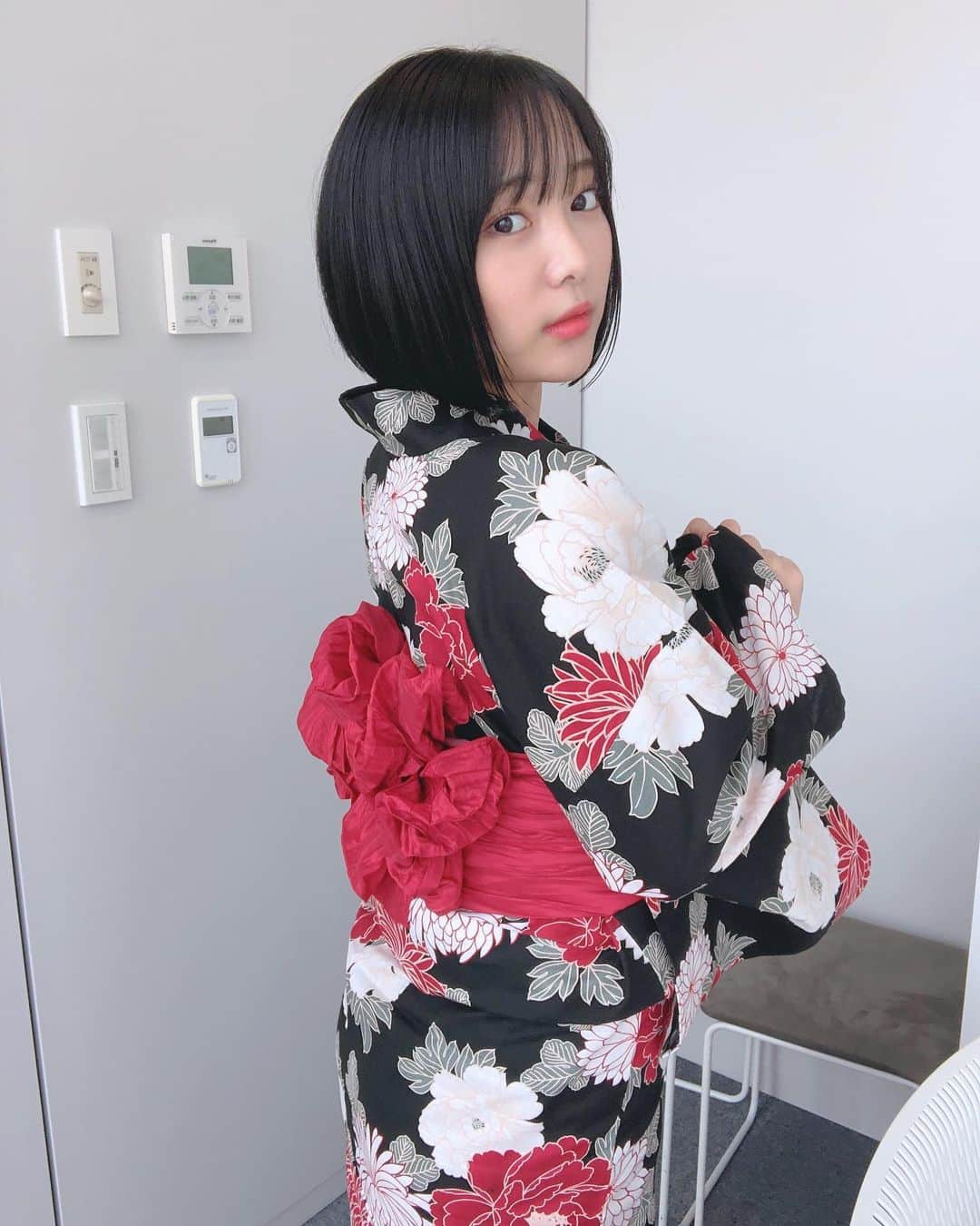 石丸千賀のインスタグラム：「・ ・ 似合ってる？ ・ ・ ・ #期間限定 ? #浴衣 #スパガ」
