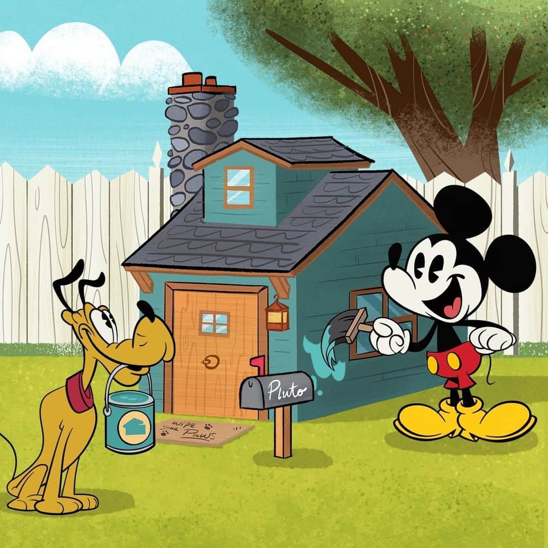 ミッキーマウスさんのインスタグラム写真 - (ミッキーマウスInstagram)「Pluto’s dog house is getting a major pup-date! 🖌」8月16日 0時02分 - mickeymouse