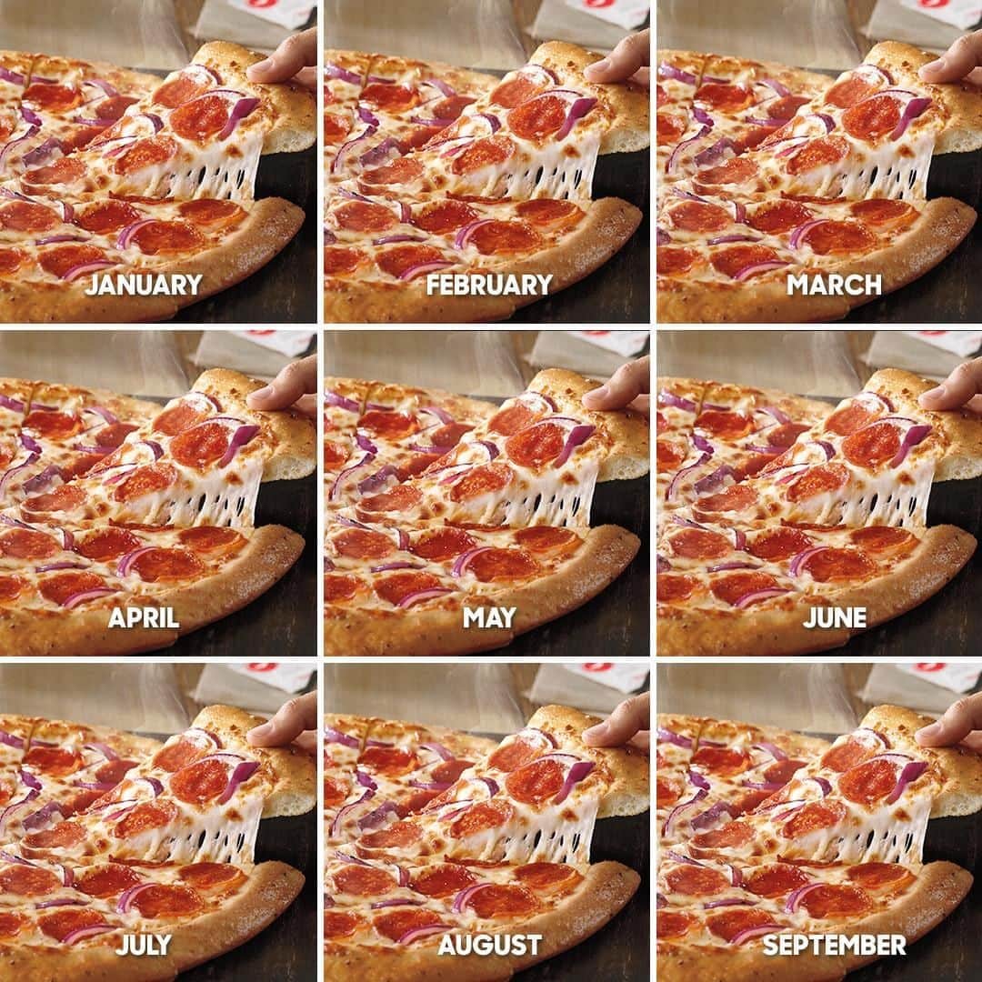 Pizza Hutさんのインスタグラム写真 - (Pizza HutInstagram)「Three guesses as to what the rest of our year looks like. 🍕😋」8月16日 1時00分 - pizzahut
