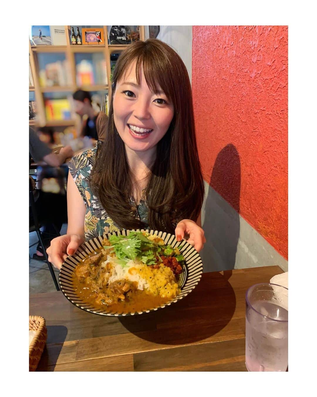 森直美のインスタグラム：「広島のカレー屋さん巡りも楽しみのひとつ。暑さとスパイスは相性が良い。 #広島カレー#ぱんちょり#nandi」