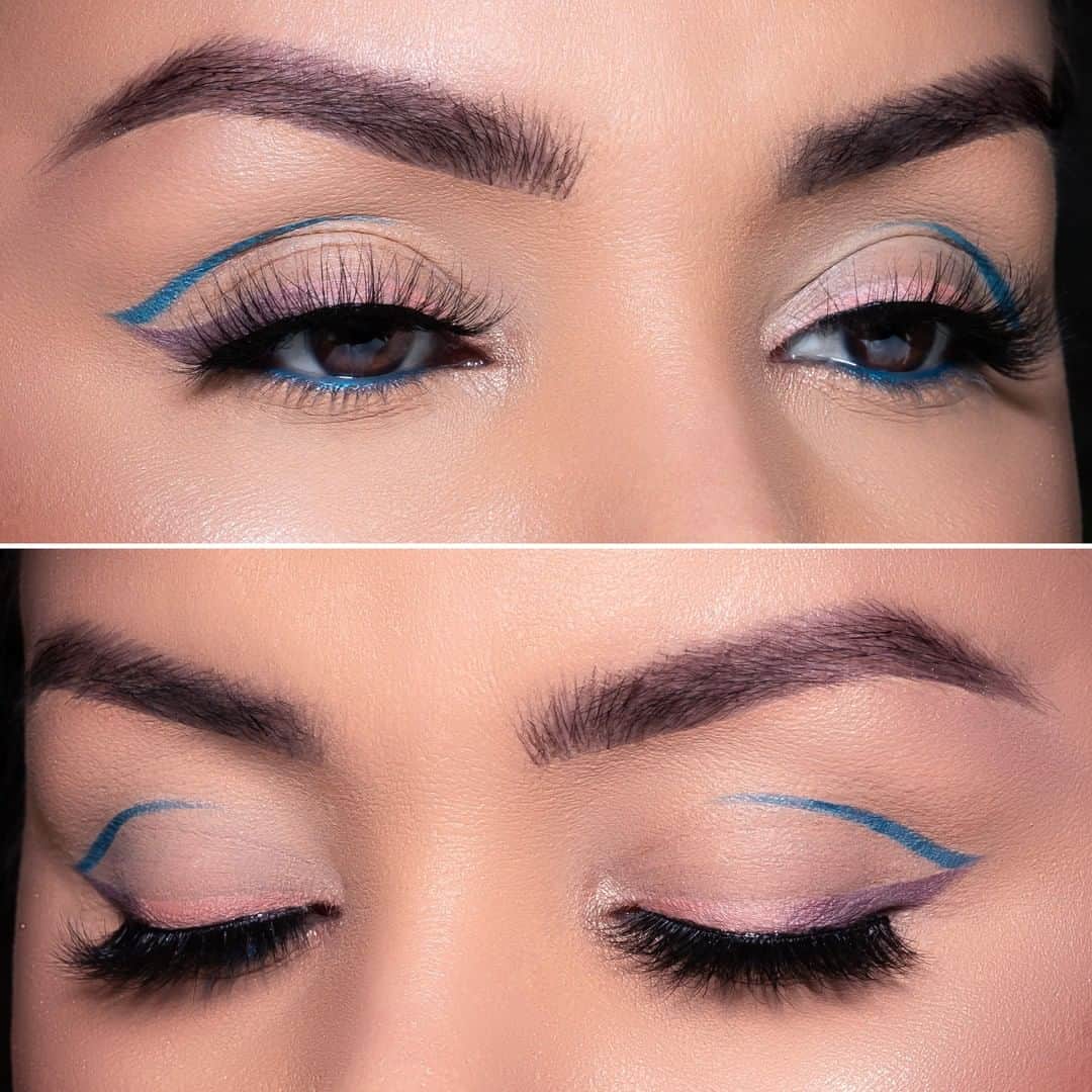 Motives Cosmeticsさんのインスタグラム写真 - (Motives CosmeticsInstagram)「Fierce WING + pop of COLOR 💙with our Euphoria Palette.  Get the look: 1.Begin by lining the eyes with “Angel eye khol” (this will help the shadow stick and help the color pop) 2.Using the same eye pencil, line the crease following your own natural eye shape  3.Taking “bliss” shadow apply to the first part of the liner, followed by “allure” to the second half. Make sure to slightly over lap where colors meet to have a smooth transition in color  4.Taking “essence” apply over top the line created in the crease. . . . . . #motivescosmetics #motives #makeup #beauty #makeupartist #mua #girlboss #entrepreneur #beyourownboss #everydaymakeup #naturalmakeup #everydaybeauty #beautywithbenefits #beautyexperts #gtl #getthelook #euphoria」8月16日 5時00分 - motivescosmetics