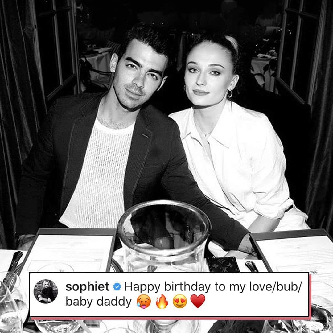 E! Onlineさんのインスタグラム写真 - (E! OnlineInstagram)「Sophie Turner referred to Joe Jonas as her baby daddy and we're going to have to take the rest of the day off. 😭❤️(📷:Instagram)」8月16日 5時34分 - enews
