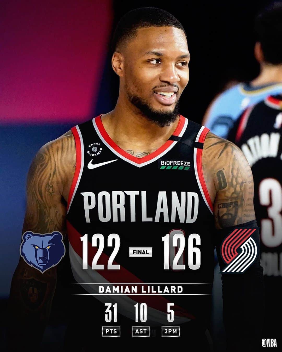 NBAさんのインスタグラム写真 - (NBAInstagram)「The @trailblazers clinch the #8 seed in the West with 126-122 victory in the Western Conference Play-In! #WholeNewGame」8月16日 6時16分 - nba