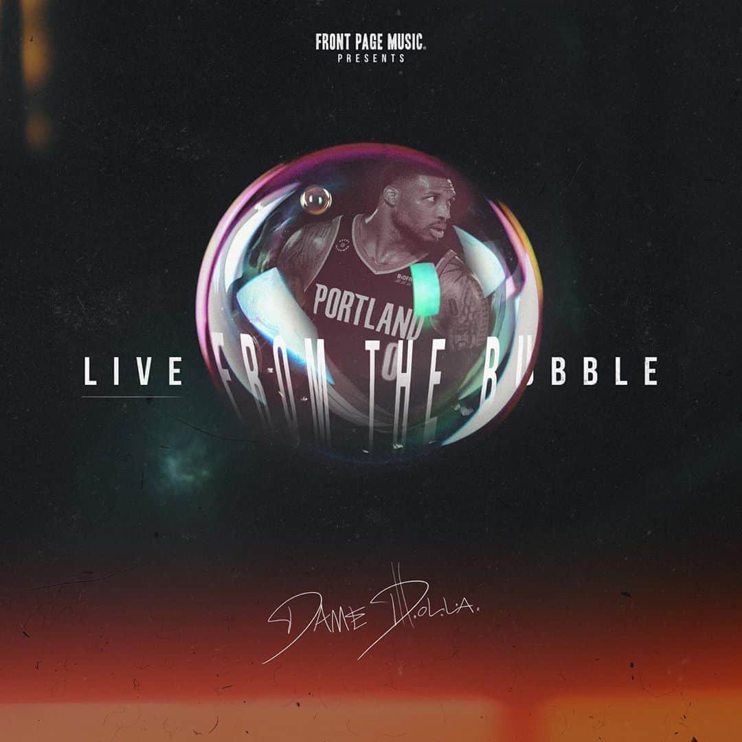 デイミアン・リラードのインスタグラム：「🎧 Bubble vibes. #LiveFromTheBubble. Link in my bio to tap in! #DameDOLLA #FrontPageMusic」