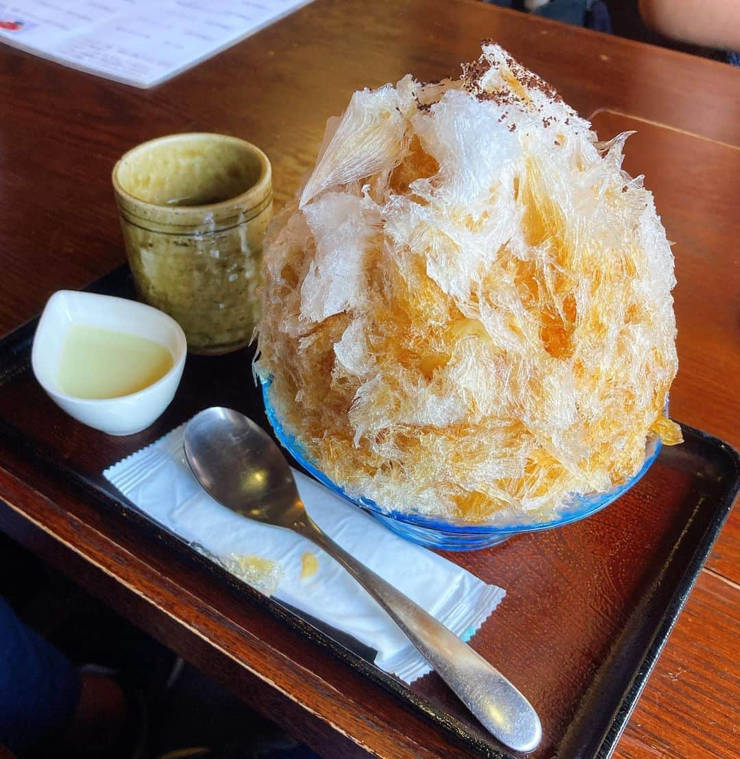 田名部生来さんのインスタグラム写真 - (田名部生来Instagram)「. 美味しかった🍵 新茶ほうじ茶コーヒーの氷に 茶蕎麦に御抹茶 利尿作用えげつない笑」8月16日 11時31分 - mnkspnpn