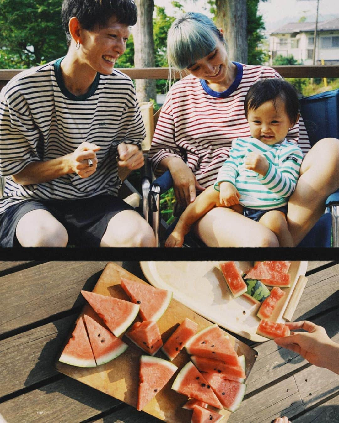 CHiNPANさんのインスタグラム写真 - (CHiNPANInstagram)「縞々西瓜家族🍉」8月16日 11時46分 - 13chinpan