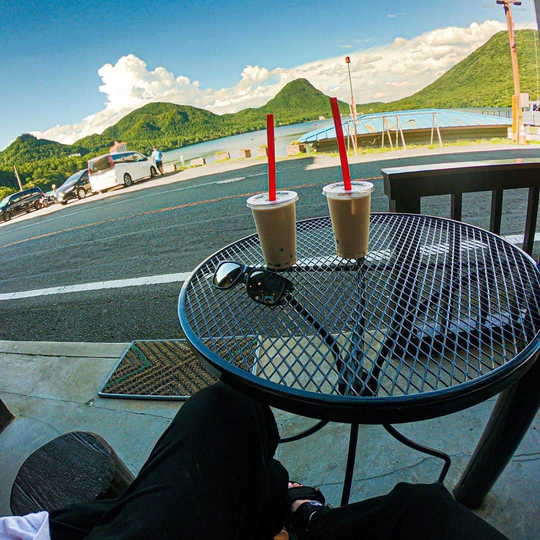 石松大晟のインスタグラム：「・ 夏☀️榛名湖🏝最高😎  #gopro #goproのある生活 #camera #canon #photo #ゴープロのある生活 #ゴープロ」