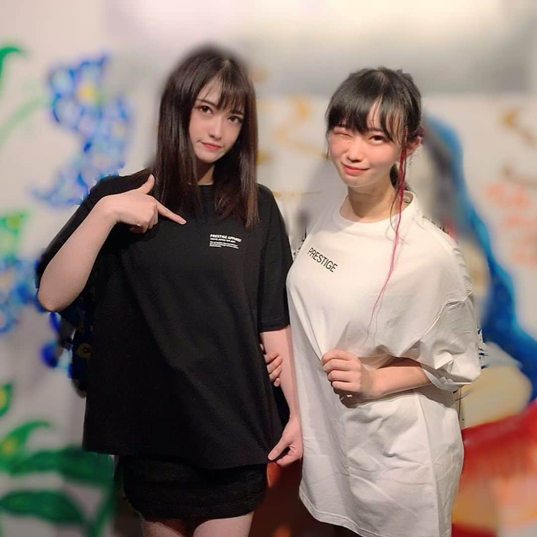 結城るみなさんのインスタグラム写真 - (結城るみなInstagram)「#prestigeappareltokyo  #オリジナルTシャツ  仲良しのラッパー・マルキドちゃんと着ました❤️」8月16日 22時24分 - yuki_rumina