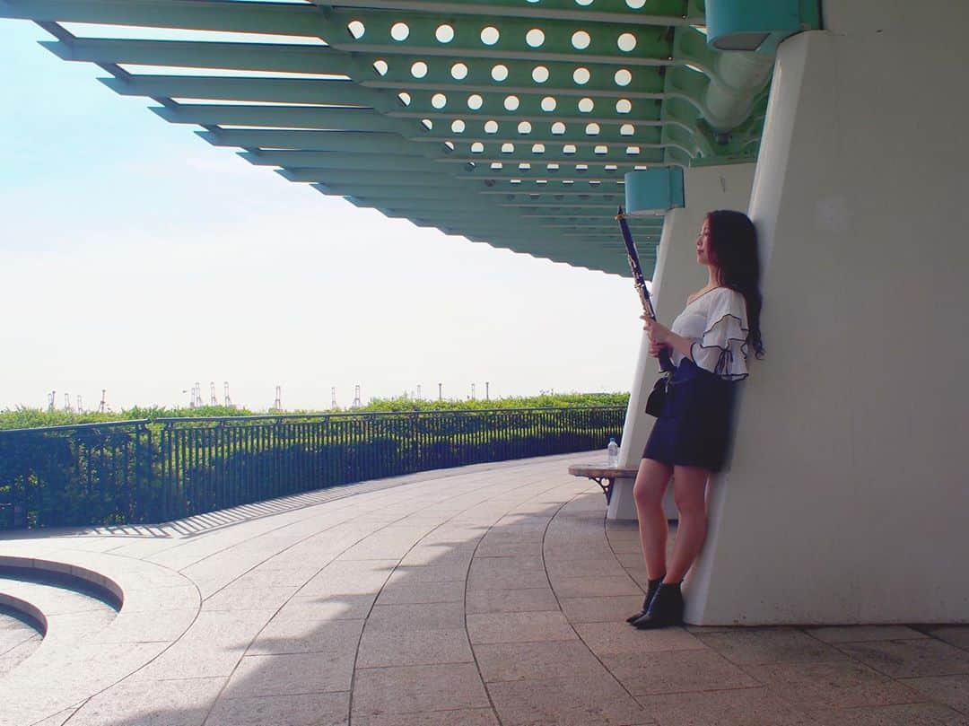 若林愛さんのインスタグラム写真 - (若林愛Instagram)「夏☀️ . #clarinet #クラリネット #暑い #夏 #横浜 #summer #wearebuffet #buffetcrampon #クランポン #若林愛」8月16日 16時14分 - megumi.cl