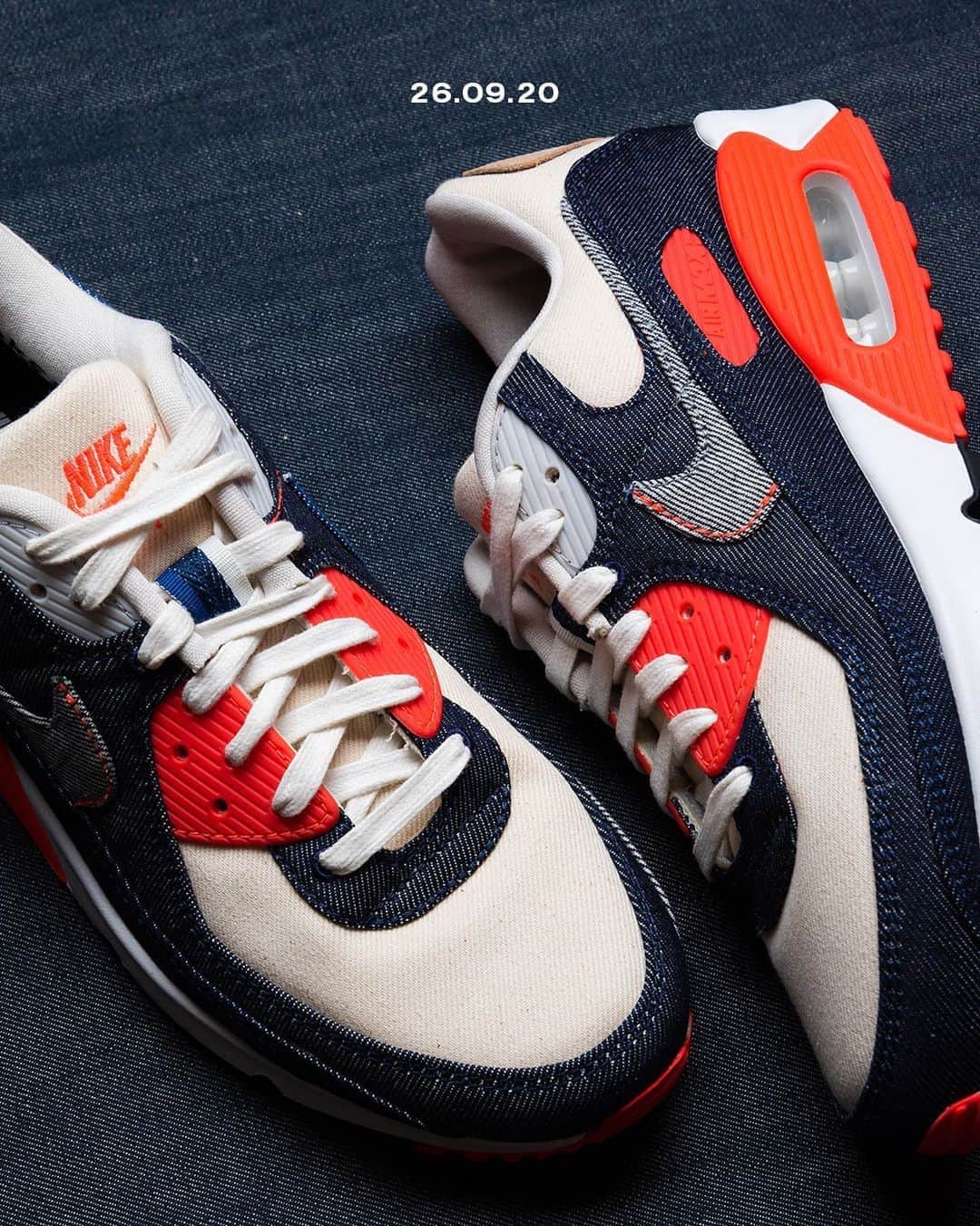 のインスタグラム：「・ THE OFFICIAL AM90 RELEASE DATES:⁠ EUROPE 25.09⁠ ASIA 26.09⁠ ⁠ See the link in bio to register for access⁠ ⁠ #Denham #denhamthejeanmaker #truthisinthedetails #signup #denim #dropdate #jasondenham #candianidenim」