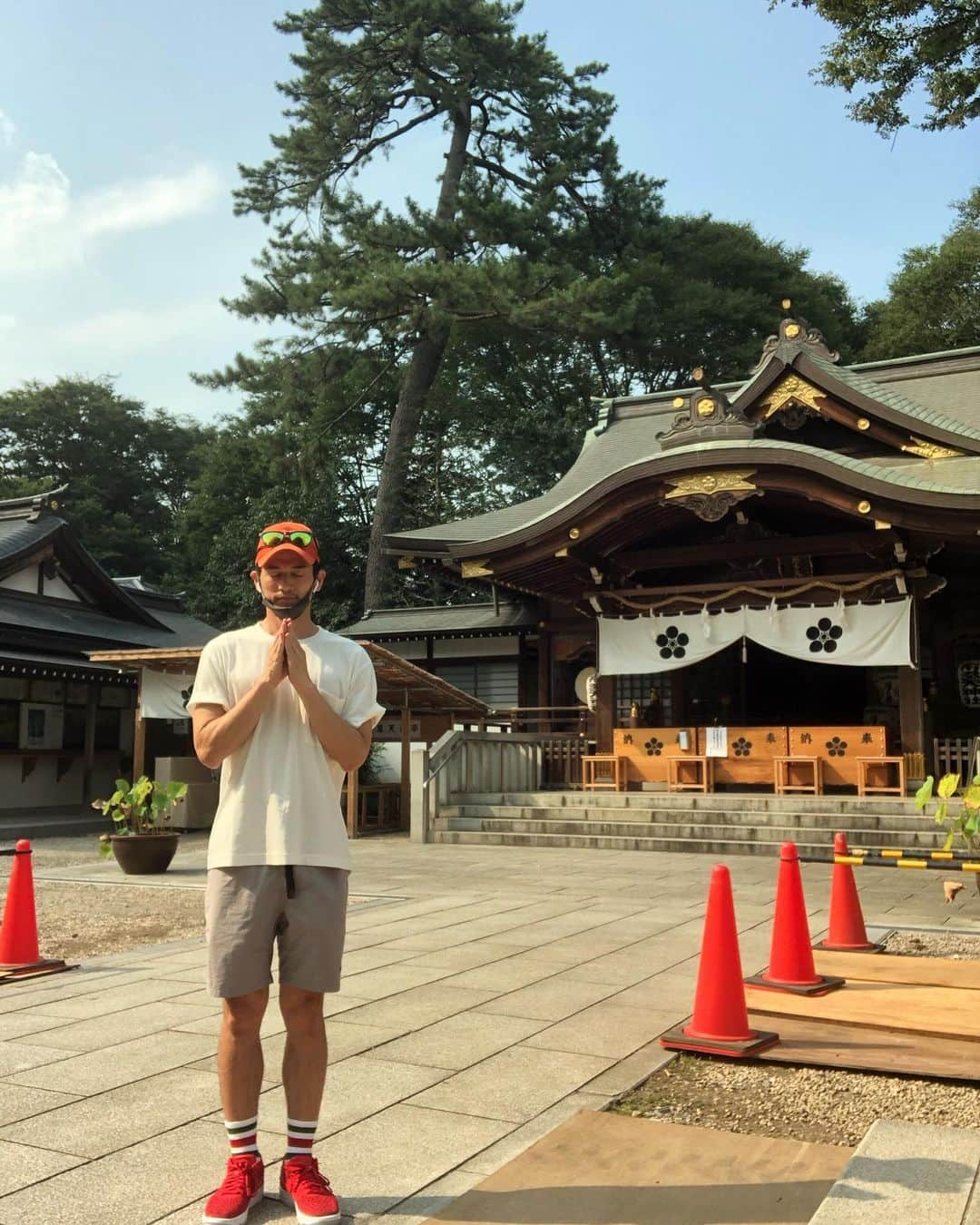 野久保直樹のインスタグラム：「☆ 恵方参り🙏 ☆ #恵方参り #調布 #布多天神社」