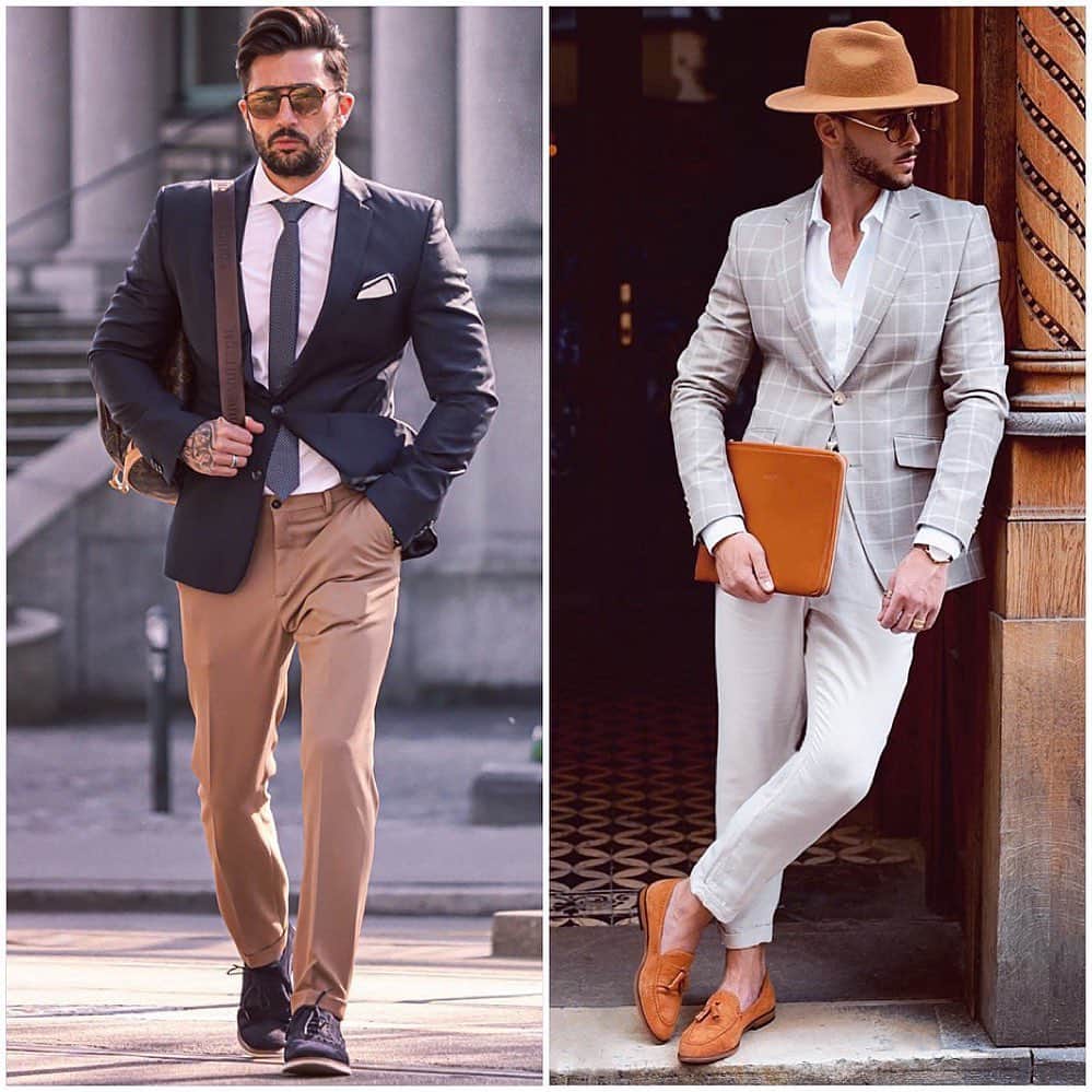 のインスタグラム：「Left or Right ? Tag someone who would look good in this outfit!  📸 @josevitari & @deanopota  _ 👉 Be sure Follow & Tag us on your photos @Style4Guys / @MenStreetPost For your chance to be feature HERE! #Volume #Hairstyles #Salon」