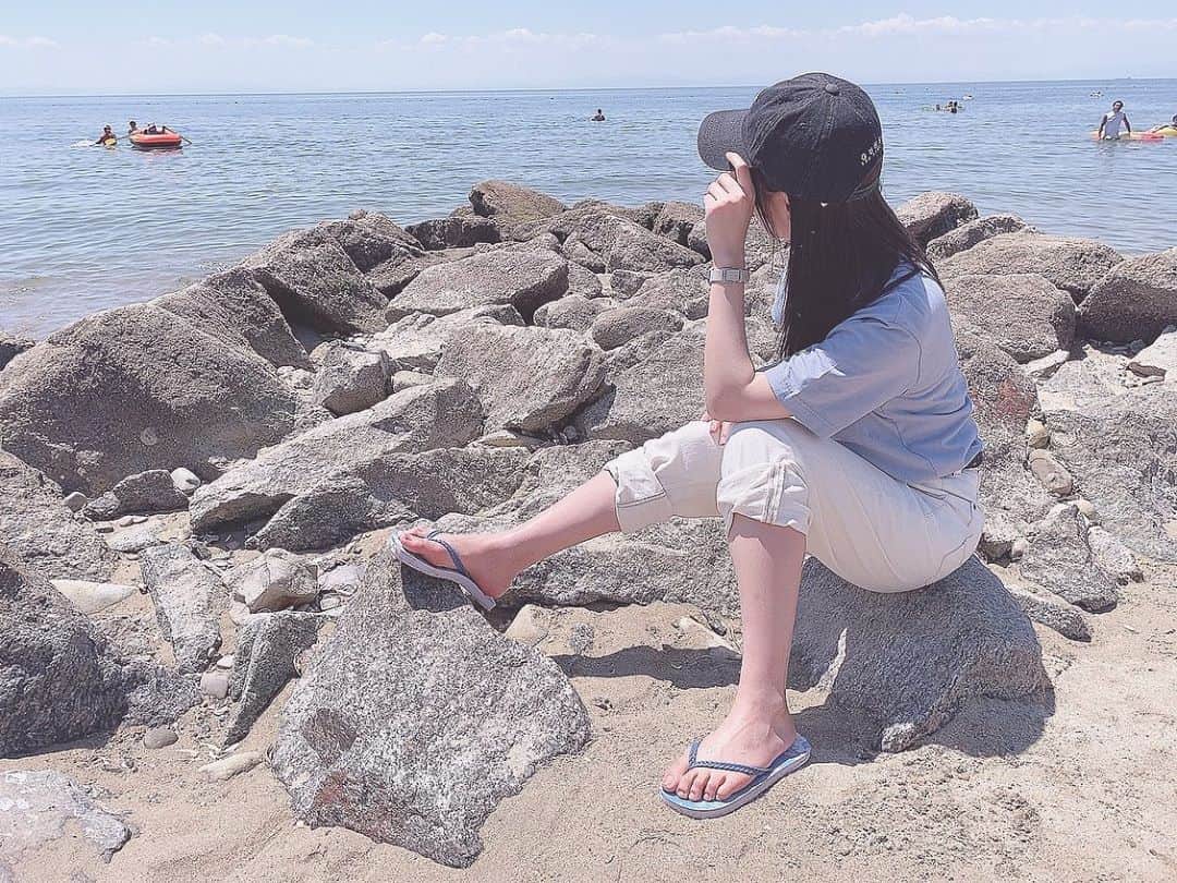 鎌田菜月さんのインスタグラム写真 - (鎌田菜月Instagram)「𓇼 𓂃 𓈒𓏸﻿ ﻿ 夏いっぱいの1日😊﻿ 天気もよくてロケ日和でした！ 2年ぶりに帰って来れた美浜の海、楽しかったなぁ ﻿ #summer #aichi #sea #sunnyday」8月16日 19時20分 - nacky_k829