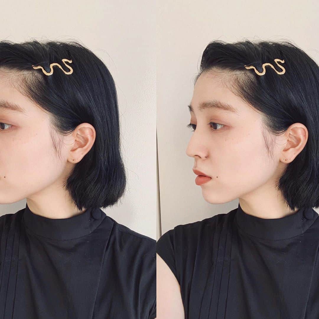 のインスタグラム：「SYKIA #sykia_official にょろにょろピン〽️〽️〽️  こういうピンなら子供っぽくならず良いですネ eye @addictionbeauty_official Taxi Driver 082. lip @lunasolofficial PLUMP MELLOW LIPS 08 Soft Suede.」