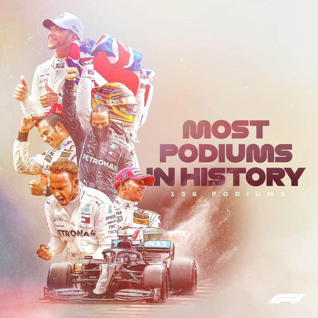 F1さんのインスタグラム写真 - (F1Instagram)「Re-writing history 👊 . @lewishamilton overtakes @michaelschumacher's record for most podiums in F1 history, hitting 1⃣5⃣6⃣ in Spain! . #F1 #Formula1 #SpanishGP #LewisHamilton #MichaelSchumacher」8月16日 23時56分 - f1