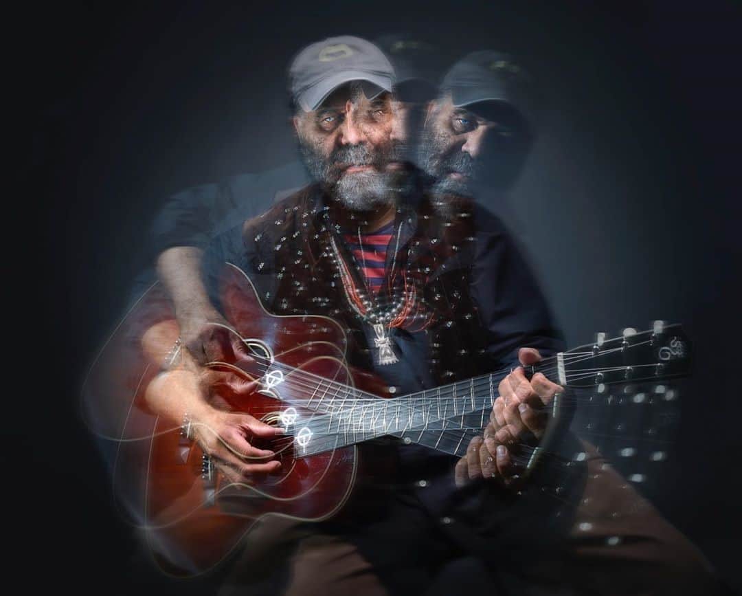 Cory Richardsさんのインスタグラム写真 - (Cory RichardsInstagram)「Such an honor to shoot portraits of THE Otis Taylor (@otistaylortranceblues). Otis is an one of the most prolific blues musicians to come out of the Denver/Boulder area. For this shot, I used remote triggered speedlights shooting stroboscopic while I rotated the camera over the duration of the exposure to create a sense of movement.  I anticipated that he would move more. When he didn't, I still wanted some idea of motion even if I couldn't create exactly what I had in mind. This was a simple solution to that problem. Usually people use stroboscopic effect to show a subject moving. But you can use the motion of the camera to simulate that as well.」8月17日 0時26分 - coryrichards