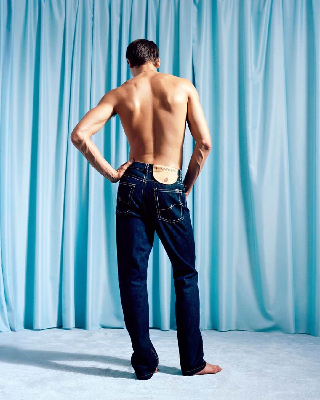 ランバンのインスタグラム：「New #Lanvin raw denim for men and women, by @brunosialelli. Now available via link in bio and in stores.  #LanvinDenim  #LanvinFW20」