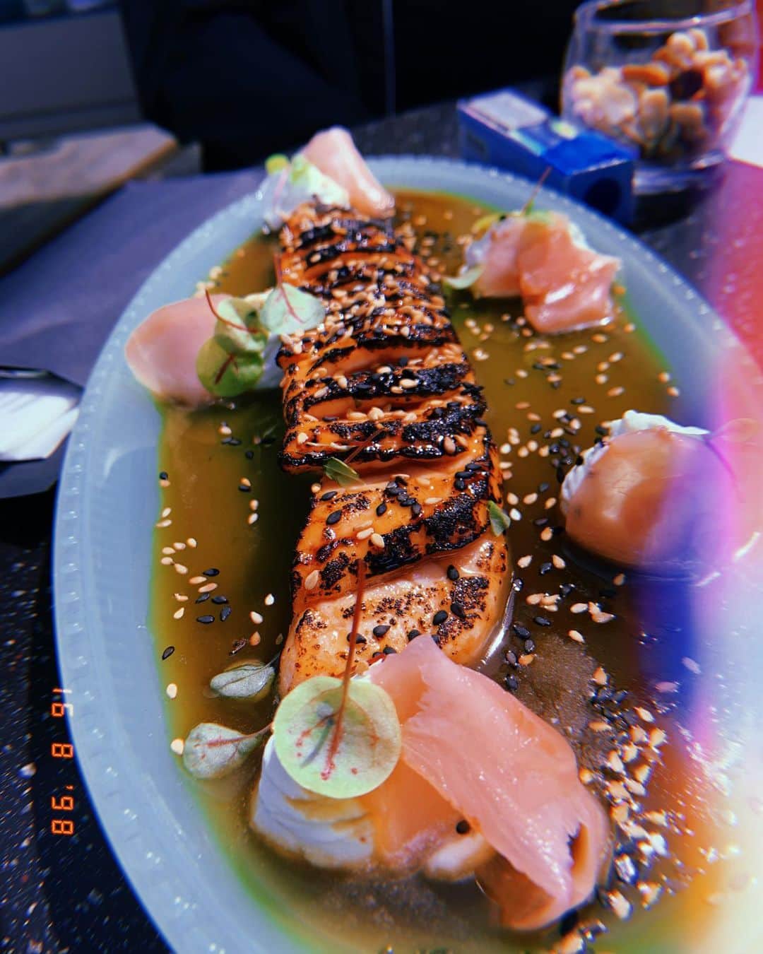 アマニ・ファンシーのインスタグラム：「maybe I’m wrong but I just felt like this salmon deserved a post of it’s own」