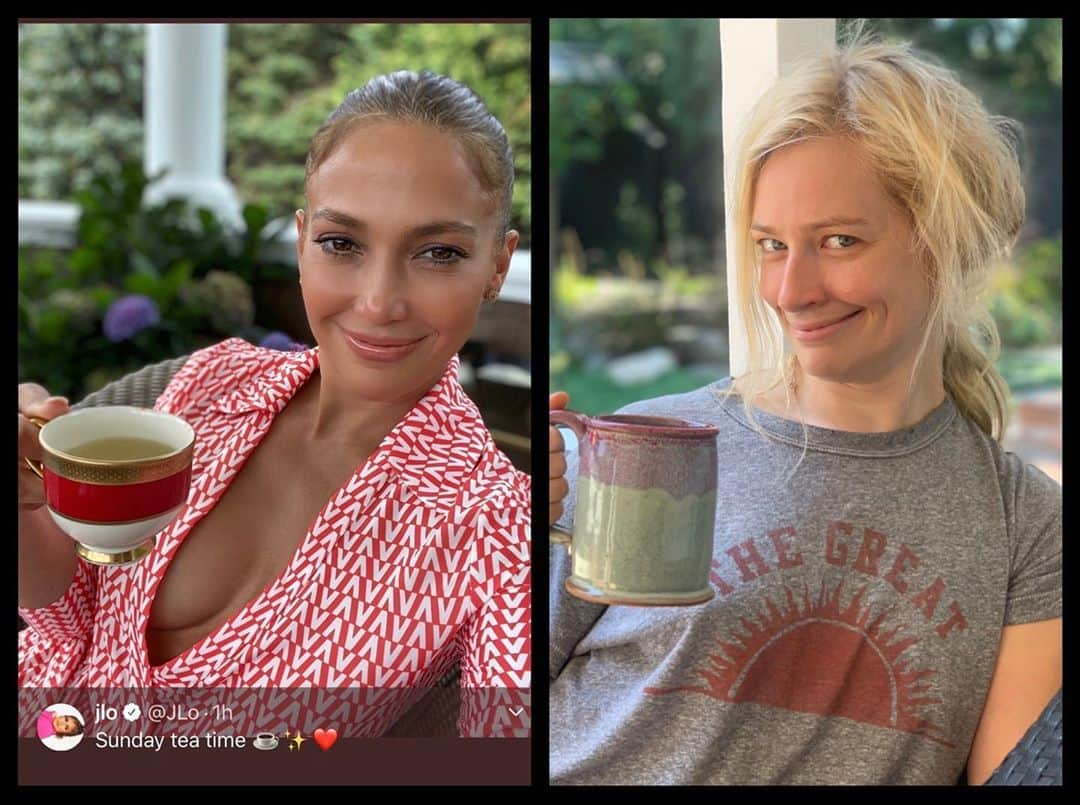 ベス・ベアーズさんのインスタグラム写真 - (ベス・ベアーズInstagram)「#twinsies #Sunday tea time. @jlo」8月17日 3時24分 - bethbehrs