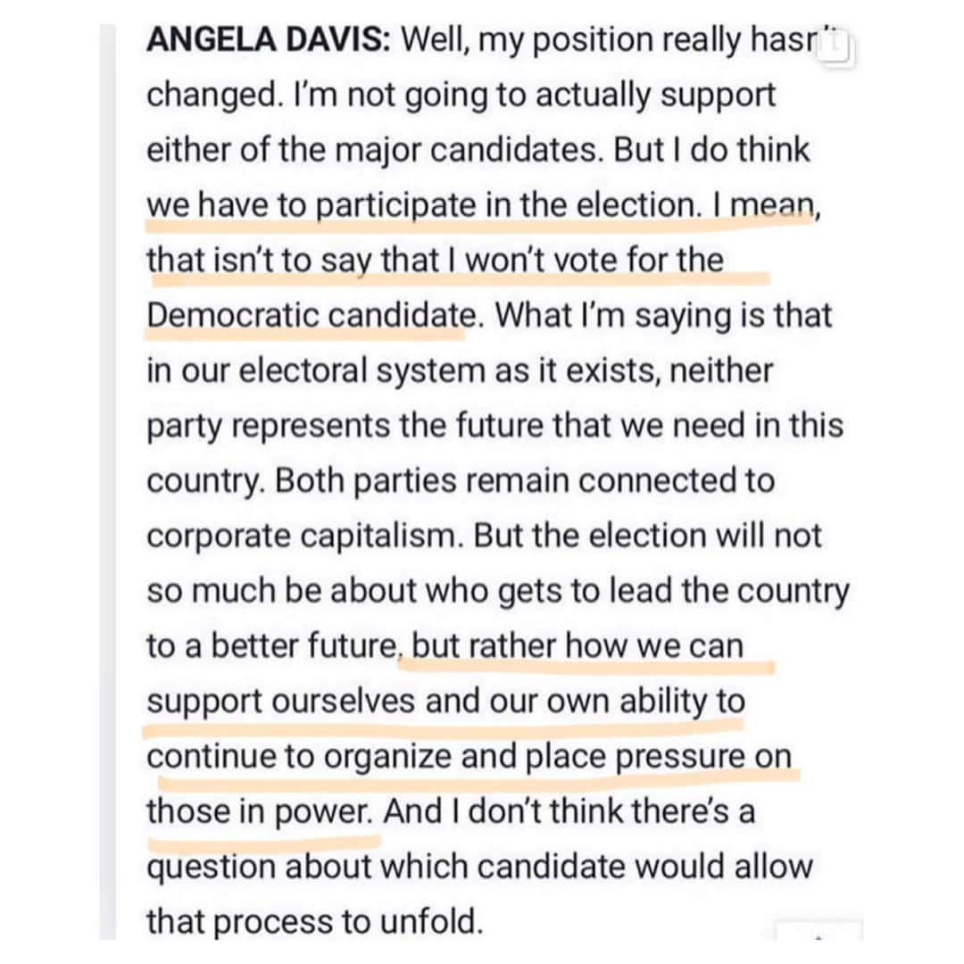 ナタリア・コルドバ・バックリーのインスタグラム：「My thoughts exactly.  By two wise women.  @ava #AngelaDavis   #voteblue2020」