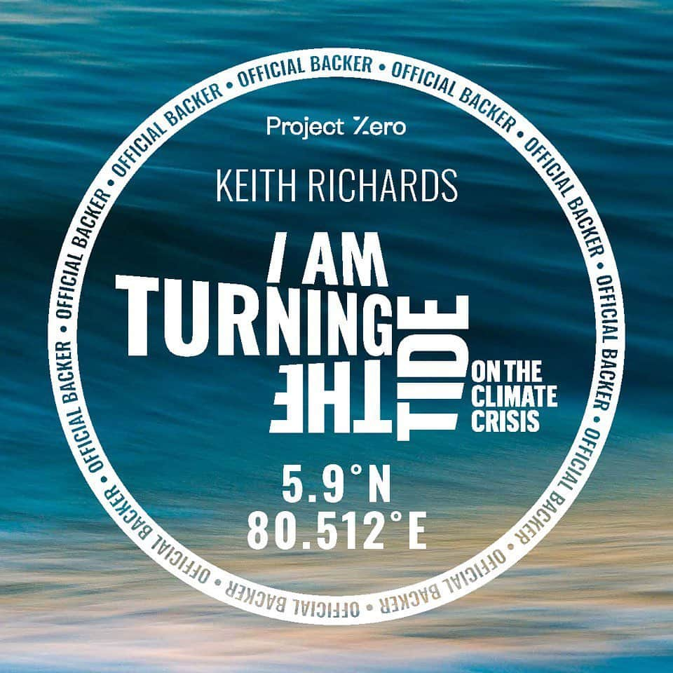 キース・リチャーズさんのインスタグラム写真 - (キース・リチャーズInstagram)「I am supporting turning the tide on the climate crisis! I have adopted 1 km² of ocean. Adopt your own unique ocean coordinate to help get our biggest weapon in the climate crisis back in shape. Back Project Zero on Kickstarter to secure protection for two incredible ocean sanctuaries in Sri Lanka and Menorca. Claim your very own unique ocean coordinate for as little as a few dollars by clicking the link in @projectzero bio.  Live now through August 14. Together we can #TurntheTide on the climate crisis.  @projectzero」7月24日 7時34分 - officialkeef