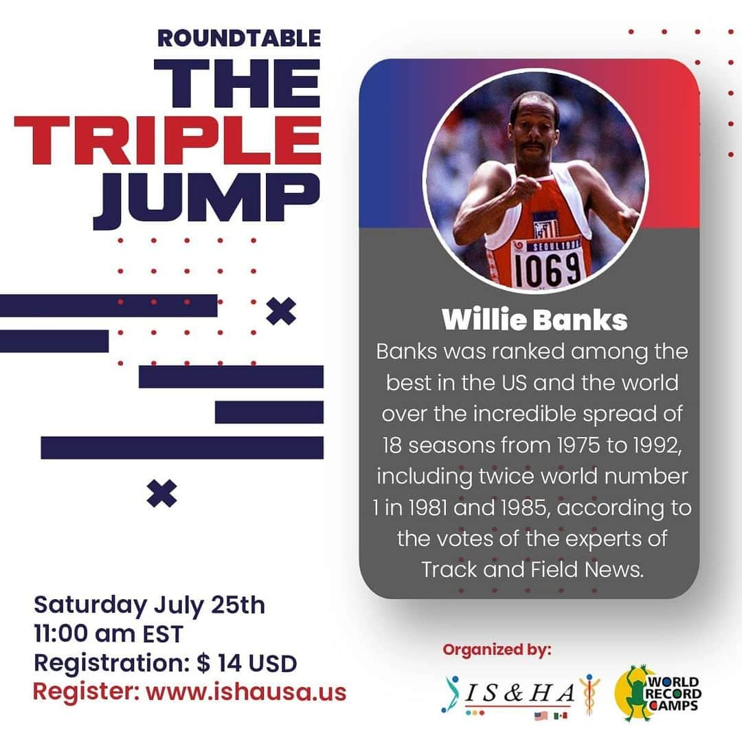 クリスチャン・テイラーさんのインスタグラム写真 - (クリスチャン・テイラーInstagram)「Excited to be a part of the Triple Jump roundtable with these living legends. Be sure to reserve your spot. I am hoping to learn some things myself, so I can add WR holder to my bio one day. 🙏🏽」7月24日 23時45分 - taylored2jump