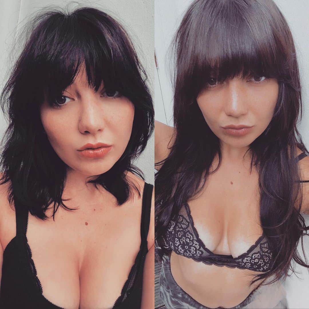 デイジー・ロウのインスタグラム：「So today I had the pleasure of getting my first set of @hairdreams_uk extensions by the magic handed @lewis_pallett - thank you for helping me feel like a mermaid again! #lockdownlocks #hairdreamsofficial #hairdreams #gift」