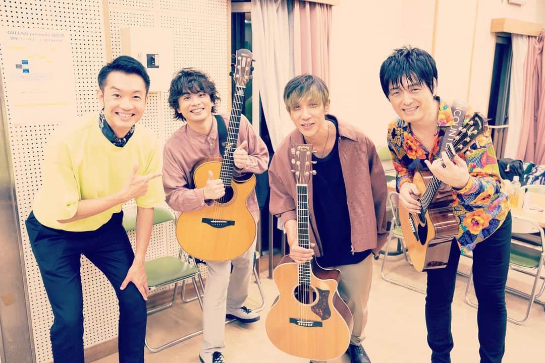 のインスタグラム：「先週土曜日の「緑音感」 素敵な写真を送って頂きました😃 大阪城音楽堂にて 祝祭の音を浴びるように 聴いた感動は今も心の中に😆 まだまだ気の抜けない状況ですが 沢山のミュージック・ラバーと 笑顔のシェアな日々が 早くやってきますように😌 僕の出来ることも引き続き🤘 #緑音感 #押尾コータロー  #depapepe  #ytv #fm802」