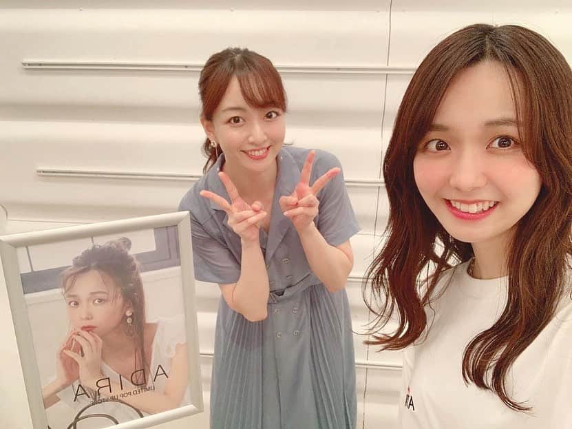 のインスタグラム：「. . 今日ゆかちゃんがプロデュースしている 【ADIRA】〜アディラ〜の ポップアップストアへおじゃましました😆 . とても可愛くて早速この夏着るのが楽しみ💓 . ゆか誘ってくれてありがとう🍀 . .  #宮崎由加 #ちゃん #adira #萌服 #長谷川萌美 #fashion #ポップアップストア」