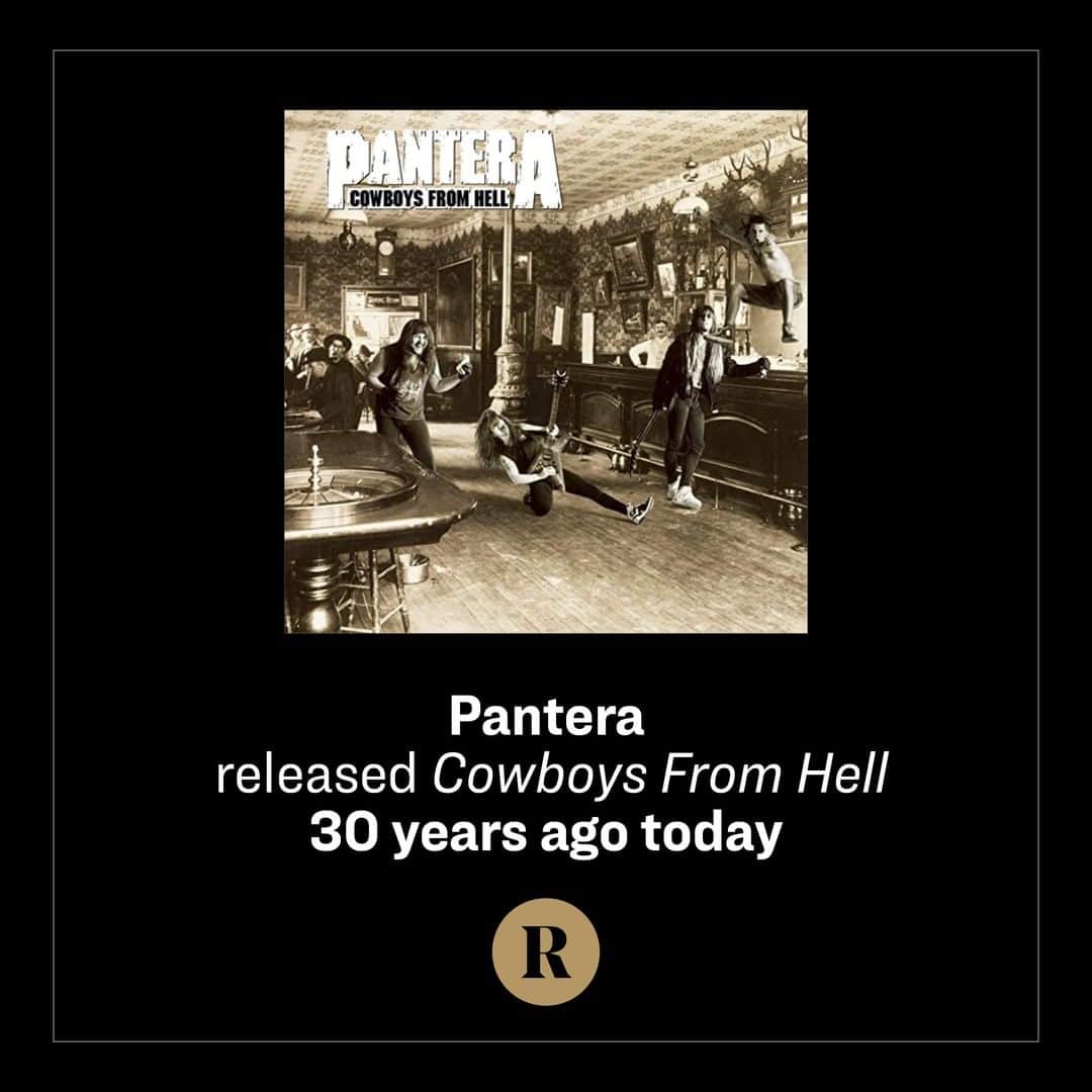 Revolverさんのインスタグラム写真 - (RevolverInstagram)「@panteraofficial released 'Cowboys From Hell' 30 years ago today! When's the first time you heard the metal classic?⁠ We talked to @philiphanselmo and @rexbrownofficial about the album's making, legacy and 30th anniversary — click the link in our bio.⁠」7月24日 23時01分 - revolvermag
