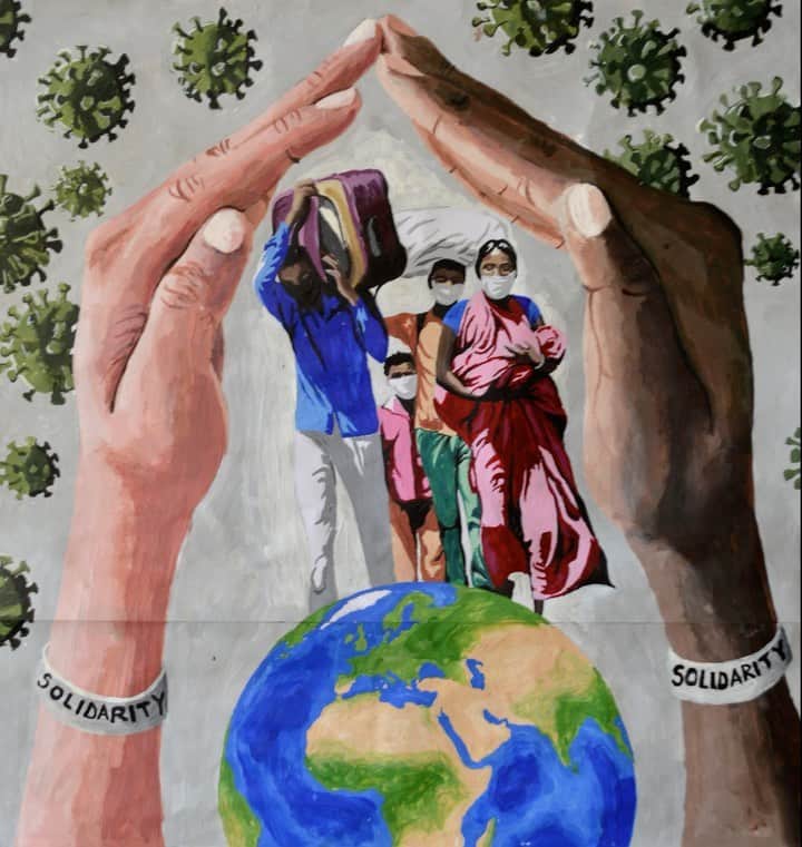 カテリーナ・グレアムのインスタグラム：「Hey guys! This weeks art is going to be a little different than usual. Today we are going to celebrate the talented @refugees whose art won UNHCR’s first ever Youth Refugee Art Contest. We received over 2000 amazing pieces of artwork from young people, including refugees, around the world.  It was an honor to be on the judging panel with @creativeivorian, @miyavi_ishihara, @GhazalMia, and others. I was so inspired by the creativity, talent and imagination of these young artists, and so happy that they got to have their art animated! I’m excited to share some of my favorite pieces with you.   When unity, strength and compassion are shown in the most creative ways, it confirms that we are all in this together. Follow these talented artists to see more of their work ❤️🙏🏽@alphamukangeart @flash.gaston @mukahispahani」