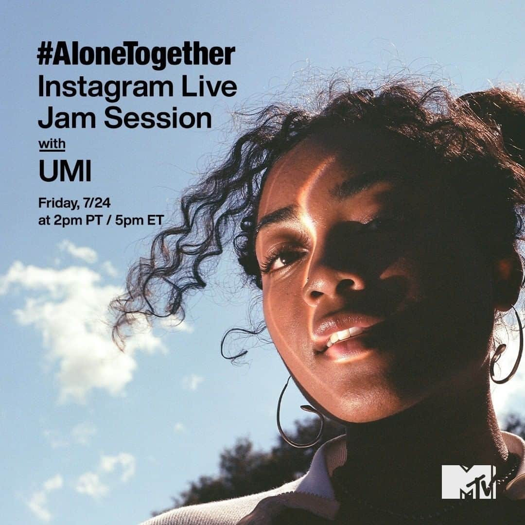 MTVさんのインスタグラム写真 - (MTVInstagram)「I pretty much screamed when I saw @whoisumi's name on the #AloneTogether jam session calendar 📆 Finish the week strong on my Instagram Live, today at 2pm PT / 5pm ET!」7月25日 1時57分 - mtv