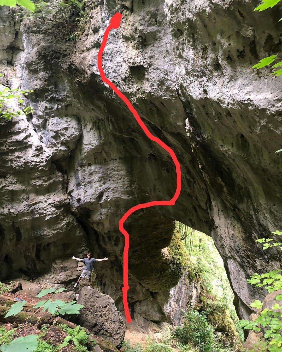 ヤン・ホイヤーのインスタグラム：「„Der heilige Gral“ 9a ✅ @mammut_swiss1862  @madrockclimbing」