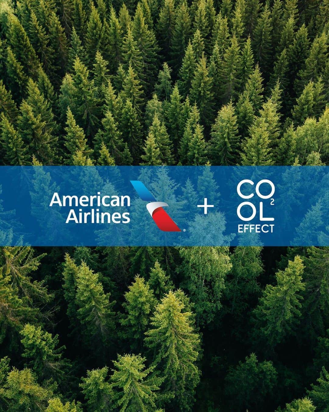 アメリカン航空のインスタグラム：「We’re proud to partner with @cooleffect_ to connect our customers with options for offsetting the carbon emissions associated with their flights. Learn more on our Newsroom link in bio.」