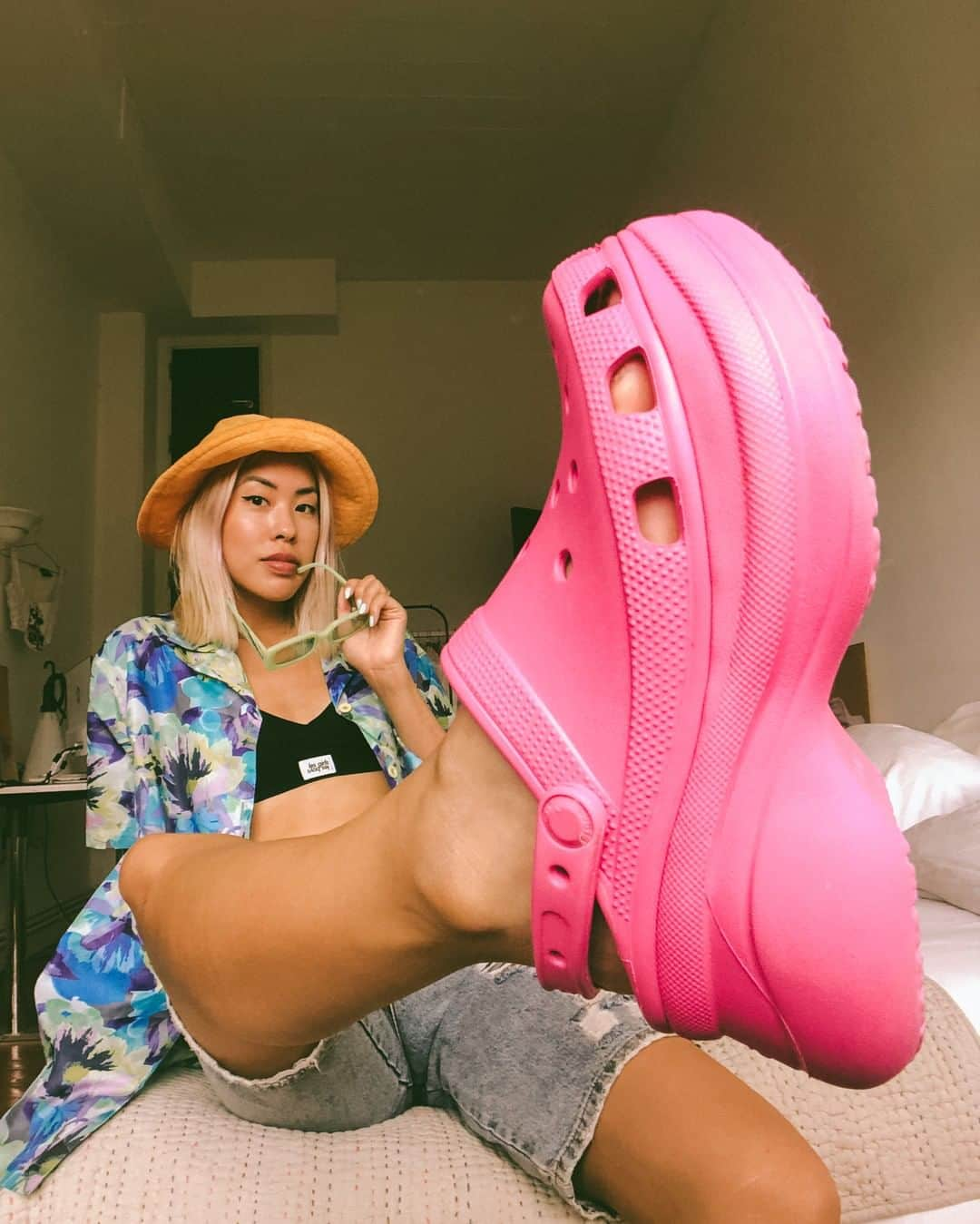 ASOSさんのインスタグラム写真 - (ASOSInstagram)「How does everyone feel about the new summer croc? 🌸 🔎 Crocs Bae platform clog in pink (1615590)」7月25日 7時00分 - asos