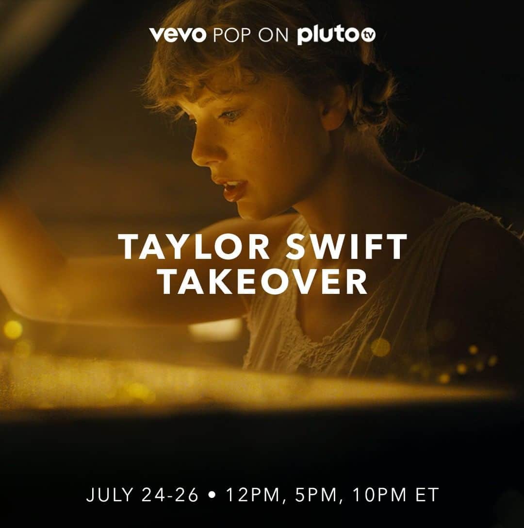 Vevoさんのインスタグラム写真 - (VevoInstagram)「It's a Taylor Swift Takeover Weekend on @plutotv! Tune to the Vevo POP channel to watch all of her hits including her latest music video* "cardigan."  *Seriously, that one deserves to be watched on a screen bigger than your phone 📱⃗📺」7月25日 8時00分 - vevo