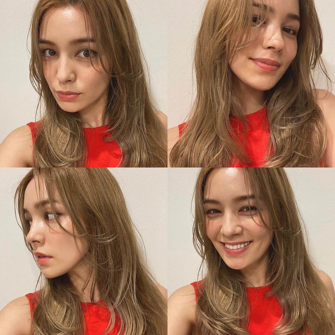 ステファニーのインスタグラム：「🌟❤️ 久々にカラーした！！ 最高に綺麗に入った♡ 神能さんありがとう！」