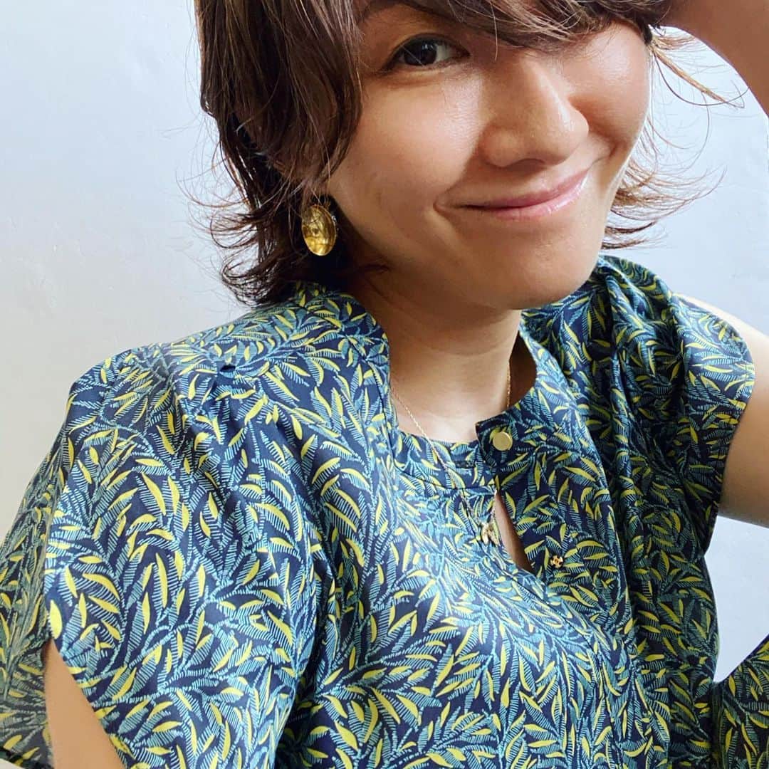 風間ゆみえのインスタグラム：「柄はこんな感じのリーフ柄です😃  @la_marine_francaise_official  #yumie_k_style」