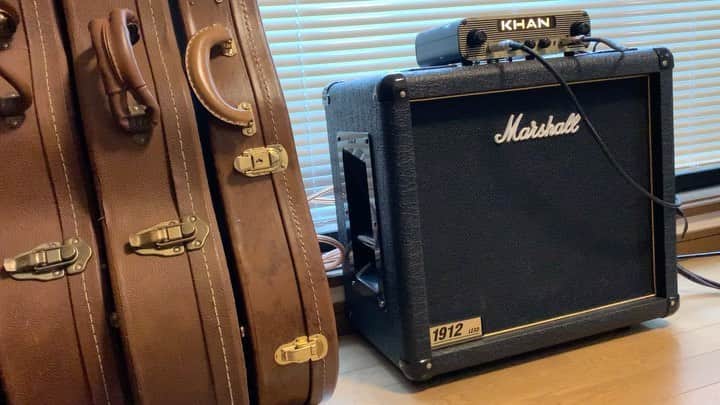 増崎孝司のインスタグラム：「The check of the rough KHAN amplifier on afternoon of Saturday. With telecaster(CS) Delay and Reverb using only.」