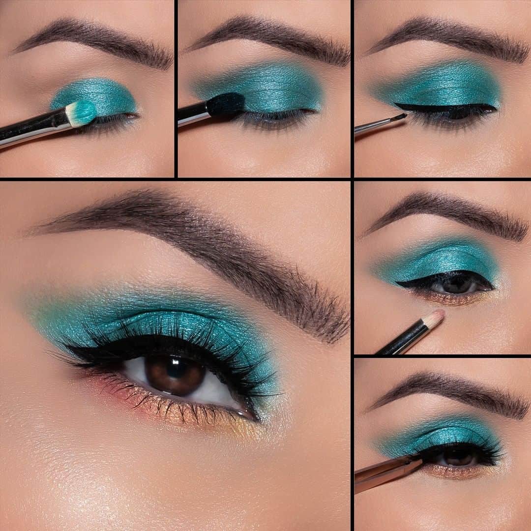 Motives Cosmeticsさんのインスタグラム写真 - (Motives CosmeticsInstagram)「Weekends call for a FUN💙 eye look! See how @ElyMarino created this look with the @THALIA x Motives VIVA Palette.  Get the look: 1.Begin by patting “Splash” over the entire lid 2.With a fluffy brush begin to blend the shadow into the crease while pulling the shade outward creating that winged shape  3.Using “LBD” gel eyeliner line the eye  4.Using a pencil brush begin by blending “Frisky” to the outer corner of the lower lash line followed by “Heat” and “Sun Beam” making sure to slightly over lap each color for a smooth transition. Highlight the inner corner of the eyes with “Flirt”  5.Apply desired lashes . . . . . #motivescosmetics #motives #makeup #beauty #makeupartist #mua #girlboss #entrepreneur #beyourownboss #everydaymakeup #naturalmakeup #everydaybeauty #beautywithbenefits #nofitlerneeded #nofilter  #gtl #getthelook #makeuplook」7月26日 5時00分 - motivescosmetics