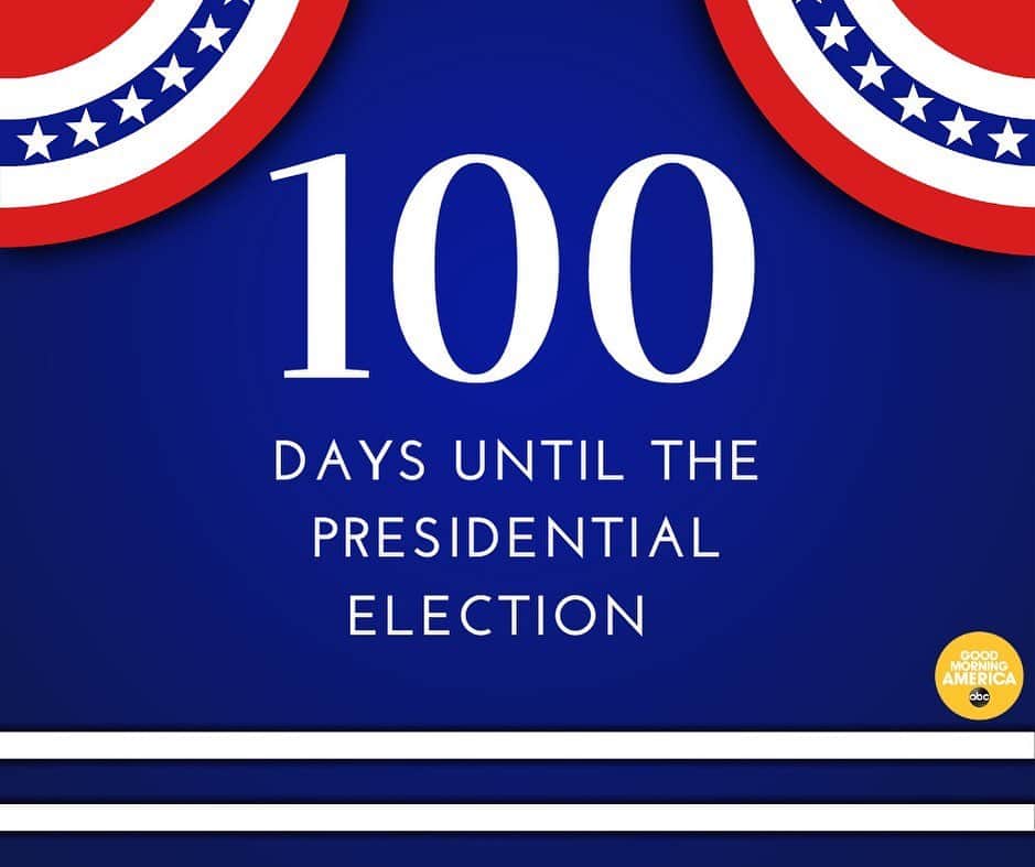 Good Morning Americaさんのインスタグラム写真 - (Good Morning AmericaInstagram)「100 days until the 2020 U.S. Presidential Election! #YourVoiceYourVote」7月26日 3時35分 - goodmorningamerica