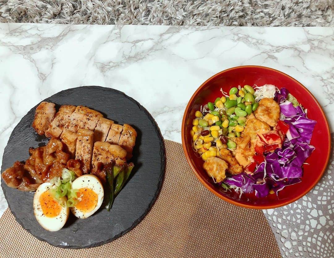 近藤夏奈のインスタグラム：「🥗👩‍🍳﻿ ﻿ ﻿ ﻿ ﻿ ﻿ ﻿ ﻿ #おうちごはん#コブサラダ」