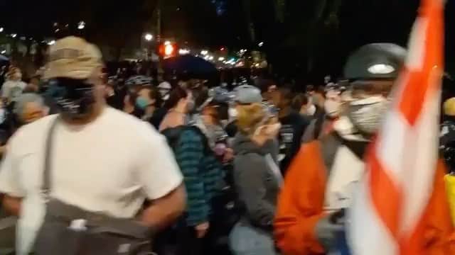 JR・ボーンのインスタグラム：「Repost from @shaunking • WOW! ⁣ ⁣ Everything Trump thought was going to happen when he sent hundreds of federal goons to Portland to beat up men, women, and children who were protesting there has backfired. ⁣ ⁣ After federal agents mauled Navy Veteran Chris David, veterans have now shown up to form a protective wall around the mothers who have formed a protective wall around protestors. ⁣ ⁣ Over 4,000 people are now out in Portland supporting the Black Lives Matter Movement for real systemic change.⁣ Follow @GrassrootsLaw. We are fighting back in all 50 states.  ⁣ 📷 by Mike Baker of the New York Times.」