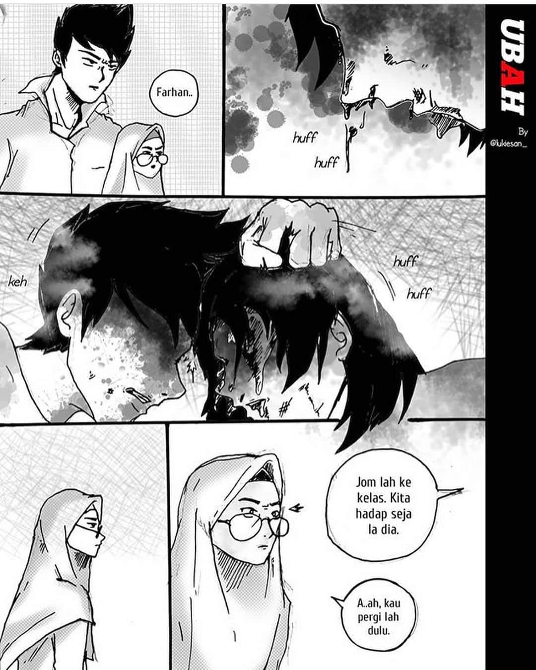 Koleksi Komik Malaysiaさんのインスタグラム写真 - (Koleksi Komik MalaysiaInstagram)「#Repost @lukiesan_ with @get_repost ・・・ UBAH Episode 3 part 3 Genre - kehidupan sekolah, romance, pelik • Buat saspen seja si Mat ni. Farhan pandang Yati? Kenapa? • Share this newborn comic✨ • #artmalaysia #art #artist #newbie #newborn #sketching #inking #sketchink #malaysiaart #sakuramicron #pelukis #pelukismalaysia #malaysiaart #yati #izat #switch #comicpages #comic #comicmalaysia #ubahbylukiesan」7月25日 23時28分 - tokkmungg_exclusive