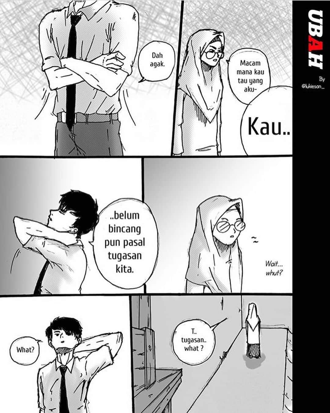 Koleksi Komik Malaysiaさんのインスタグラム写真 - (Koleksi Komik MalaysiaInstagram)「#Repost @lukiesan_ with @get_repost ・・・ UBAH Episode 3 part 3 Genre - kehidupan sekolah, romance, pelik • Buat saspen seja si Mat ni. Farhan pandang Yati? Kenapa? • Share this newborn comic✨ • #artmalaysia #art #artist #newbie #newborn #sketching #inking #sketchink #malaysiaart #sakuramicron #pelukis #pelukismalaysia #malaysiaart #yati #izat #switch #comicpages #comic #comicmalaysia #ubahbylukiesan」7月25日 23時28分 - tokkmungg_exclusive