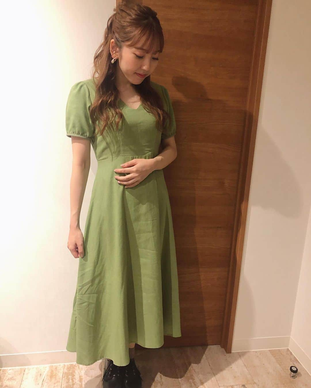 木下望さんのインスタグラム写真 - (木下望Instagram)「・ ・ CHAMのお洋服👗可愛い🌼 ・ ・ #CHAM #onepiece #ワンピース #ヘアアレンジ」7月25日 23時43分 - nonchan_starmarie