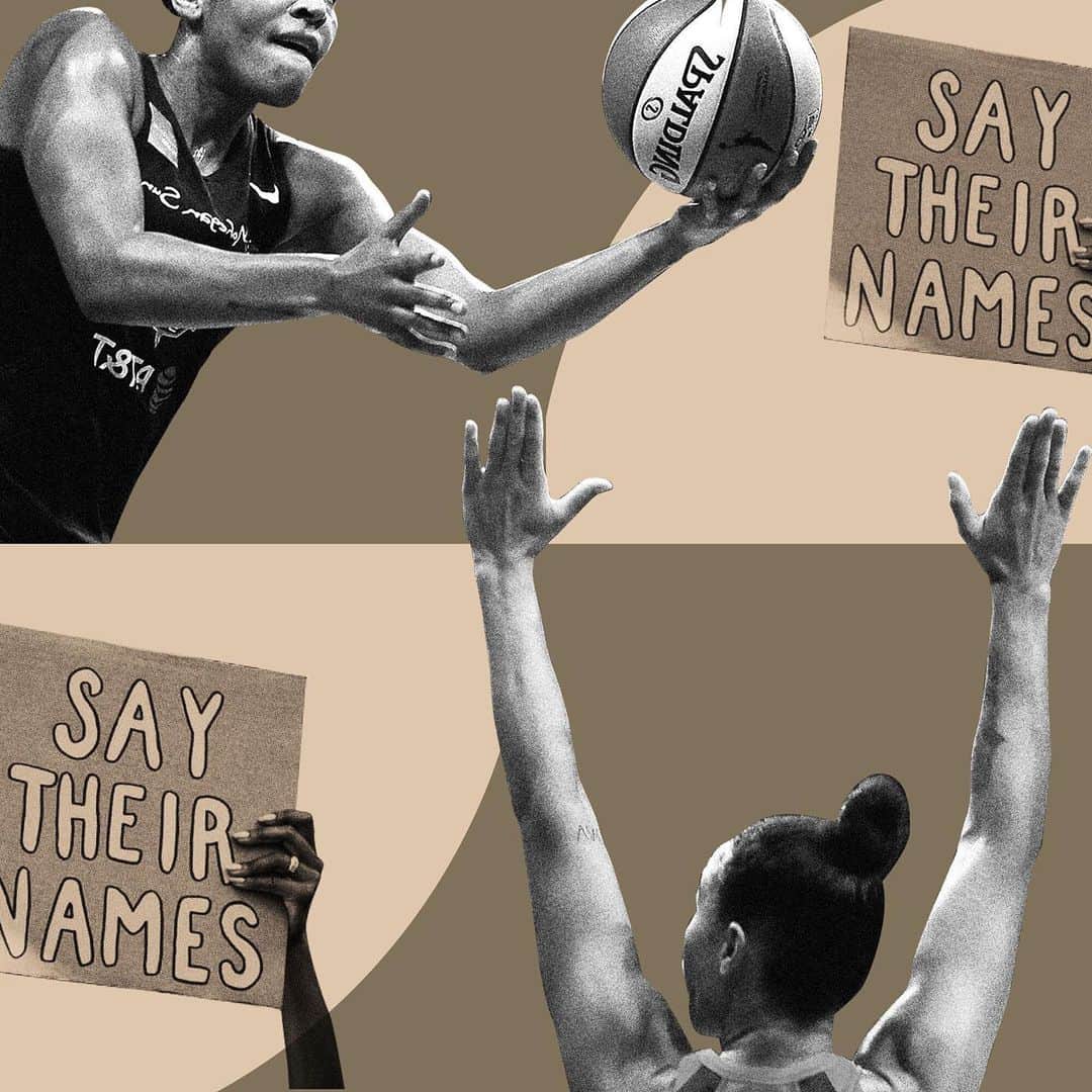 ELLE Magazineさんのインスタグラム写真 - (ELLE MagazineInstagram)「"On the heels of a new collective bargaining agreement, the @wnba is dedicating its entire season to the Black Lives Matter movement. After @lvaces star @mccoughtry tweeted a jersey mockup with Breonna Taylor's name in lieu of her own, the WNBA—among the most progressive sports leagues in the country—announced new uniforms to 'seek justice for the women and girls, including Sandra Bland, Breonna Taylor, Vanessa Guillen, and many more who have been the forgotten victims of police brutality and racial violence.' But over in the @nba, which restarted its 2020 season this week, players can choose from a selection of 29 pre-approved statements including Black Lives Matter; Say Her Name; Vote; I Can’t Breathe. It's not enough. 'Say Her Name' is the only one that seems to acknowledge the disproportionate number of Black women and girls who have gone missing in the U.S. and who often remain an afterthought in the outrage over police violence." The WNBA Is Wearing Breonna Taylor's Name On Jerseys. The NBA Should, Too. Link in bio.」7月26日 1時28分 - elleusa