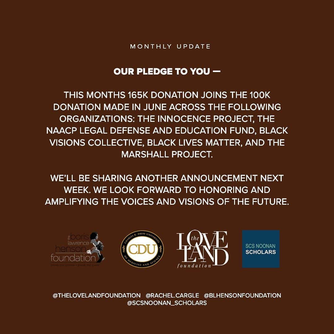 Anastasia Beverly Hillsさんのインスタグラム写真 - (Anastasia Beverly HillsInstagram)「Last month, we pledged 1 million dollars towards the fight against systemic racism, oppression, and injustice.   ABH donated 100K in June, and we wanted to provide an update about our July donations.   This upcoming week, we look forward to sharing another announcement and introducing you to the incredible cross-industry committee that we have worked with to make these choices. It is with their guidance that we hope we amplify the voices and visions of the future」7月26日 5時29分 - anastasiabeverlyhills