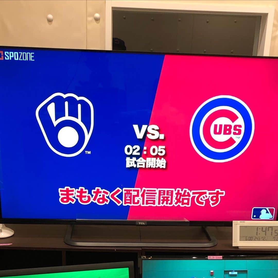 オカモト"MOBY"タクヤさんのインスタグラム写真 - (オカモト"MOBY"タクヤInstagram)「3年振り #MLB 解説 @ #SPOZONE にて #CUBS vs #BREWERS 。  #AKI猪瀬 さん実況にボクが乗っかる、それはもう素晴らしく乗り心地の良い座組で喋らせて頂きました。」7月26日 7時14分 - moby_scoobiedo